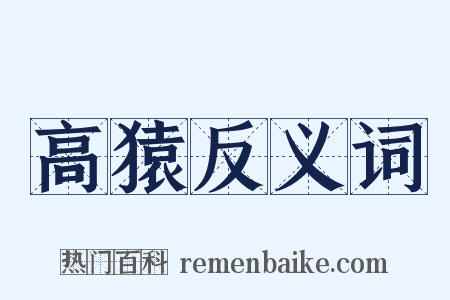 高猿反义词是什么意思的图片